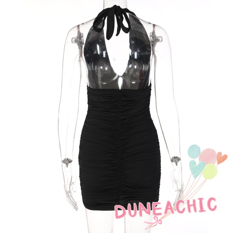 DUNEA Đầm khoét cổ chữ v Hở Lưng Quyến Rũ Thời Trang Cho Nữ