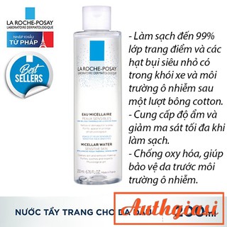 Nước Tẩy Trang La Roche Posay Effaclar Purifying Micellar Water Trắng NTT 200ml