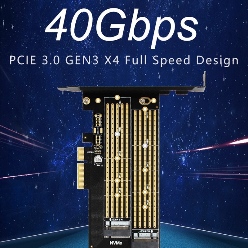 JEYI SK6 M.2 NVMe SSD NGFF TO PCIE X4 Adapter Suppor PCI Express 3.0 N7VN