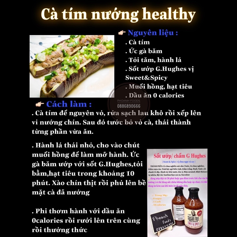 Sốt Ướp - chấm G Hughes  - sốt ướp thịt,rau ăn kiêng