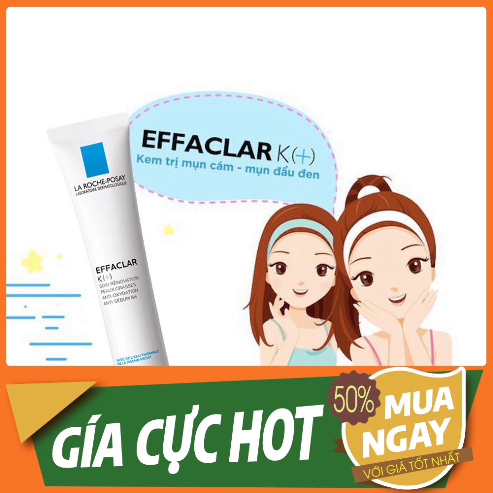 SALE LỚN Kem Dưỡng La Roche Posay Effaclar K+ Ngăn Ngừa, Giảm Mụn Đầu Đen Mụn Cám 40ml - Cila House SALE LỚN
