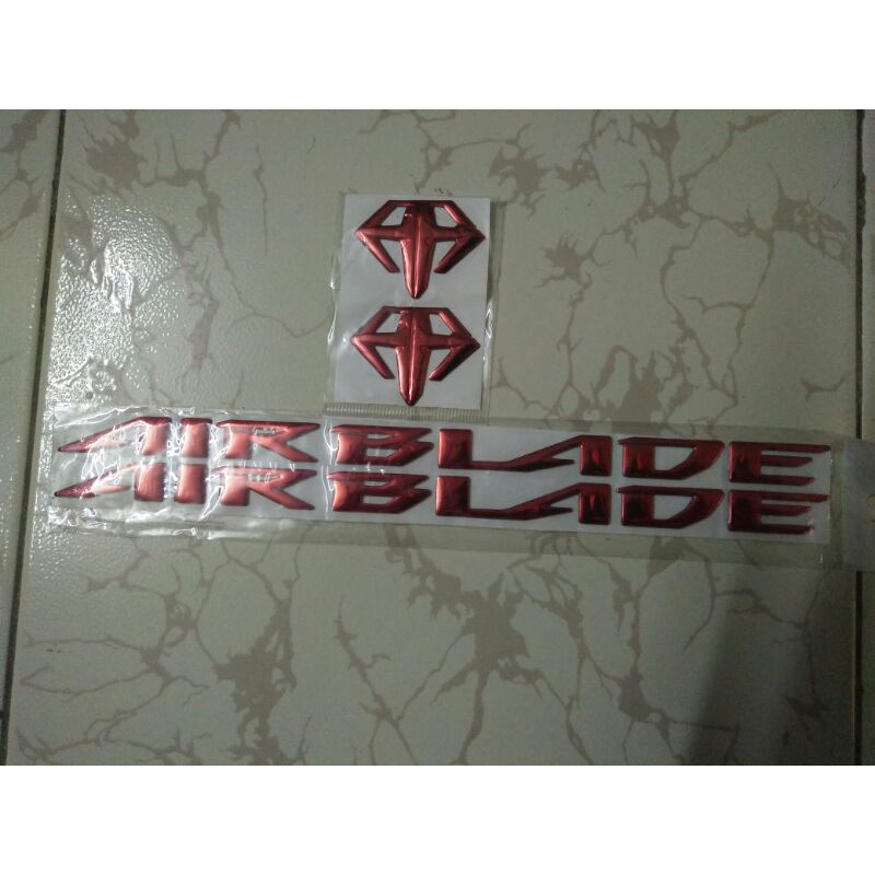 Bộ chữ nổi Airblade lô gô kim cương crôm đỏ