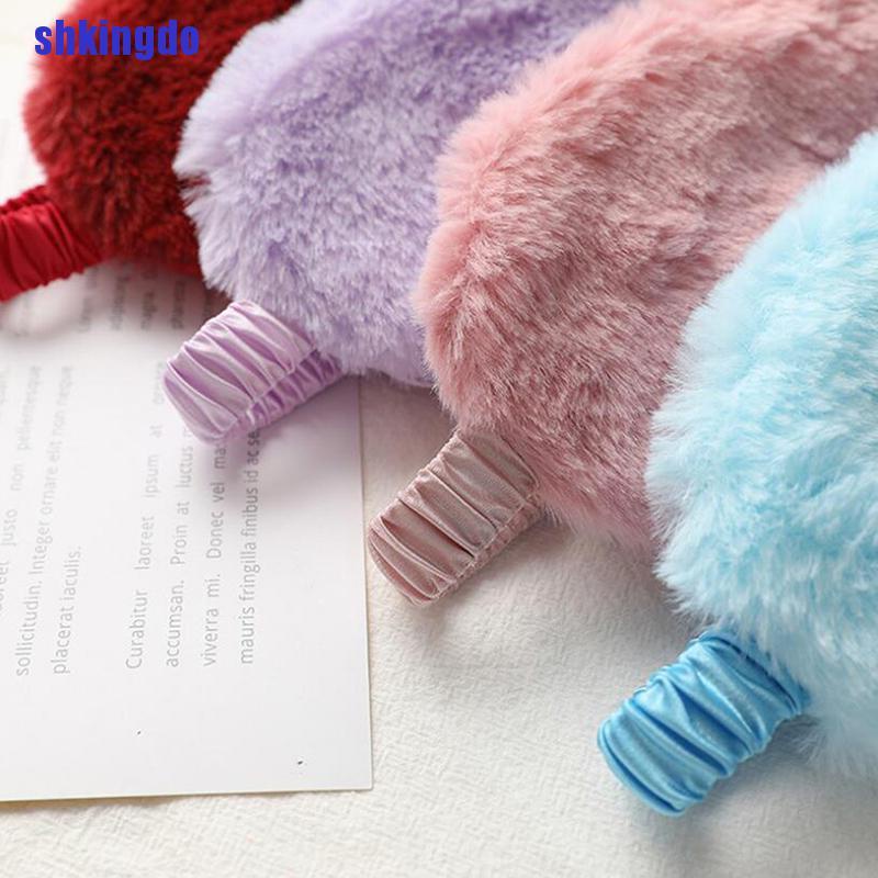 Bịt mắt ngủ bằng lông nhung mềm mại xếp gọn tiện dụng