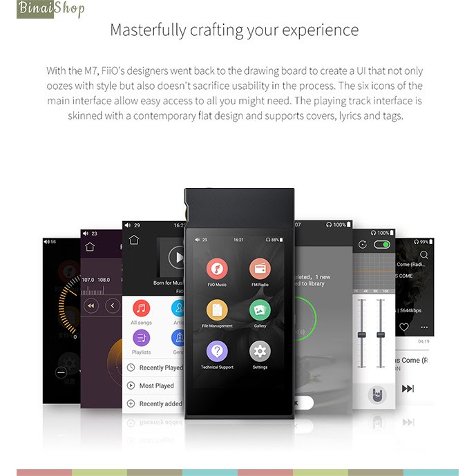 Máy nghe nhạc Lossless Bluetooth FiiO M7 (Tặng kèm thẻ nhớ 16GB)