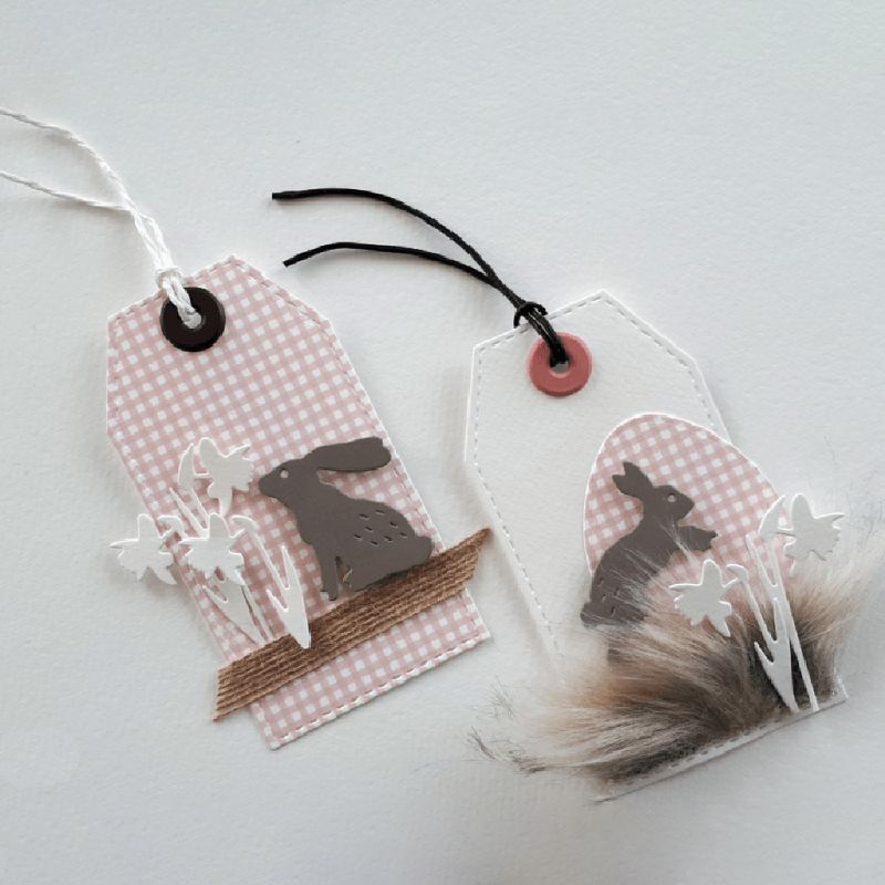 Khuôn Cắt Giấy Làm Từ Kim Loại Hình Thỏ Trang Trí Scrapbook