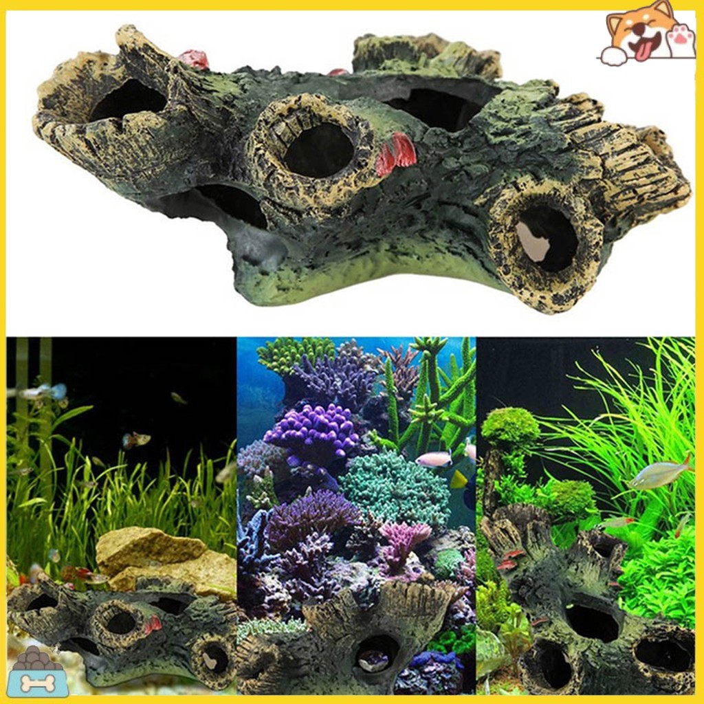 Miếng gỗ nhân tạo trang trí bể cá