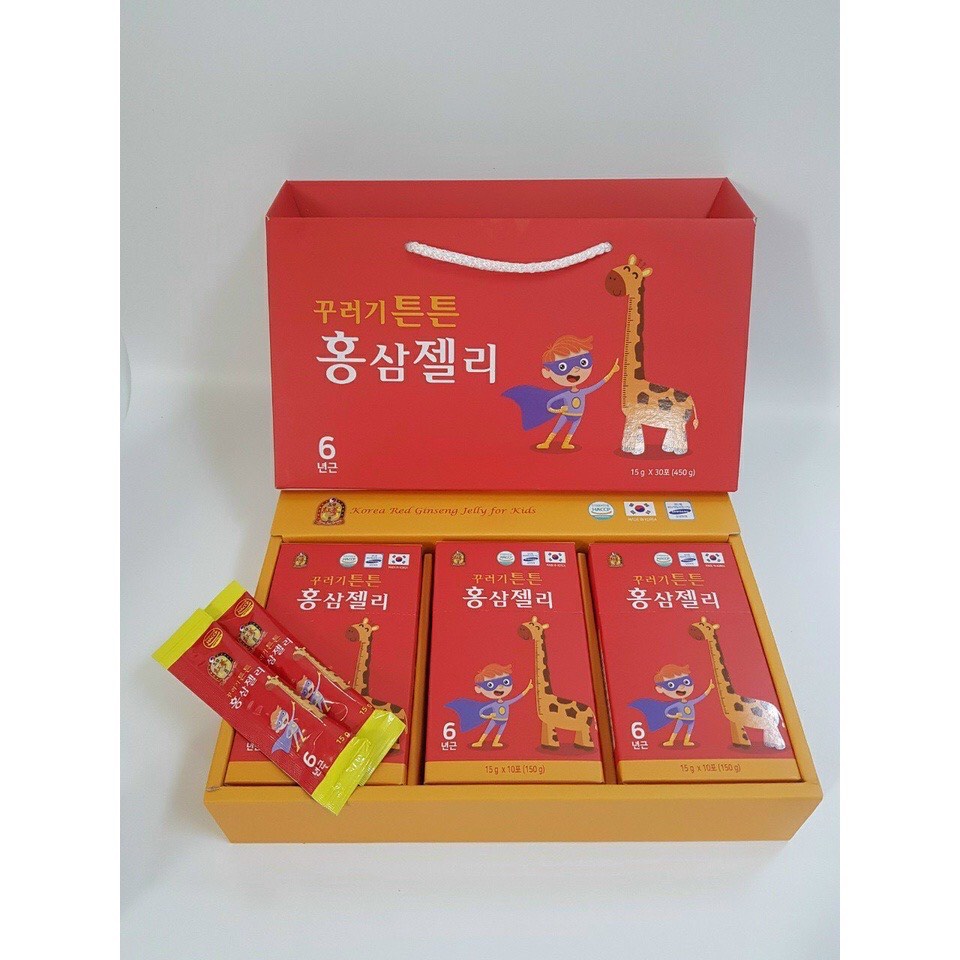 [ QUÀ TẶNG CAO CẤP ] THẠCH HỒNG SÂM BABY HÀN QUỐC - JELLY FOR KID'S_ HỘP 30 GÓI