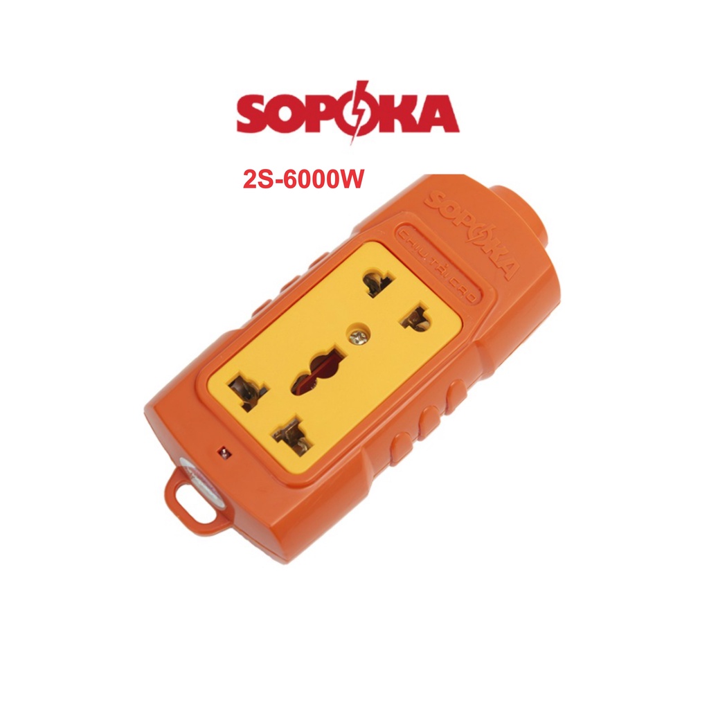 ✅[SOPOKA CHÍNH HÃNG] Ổ Cắm Điện Lõi Sứ Chống Cháy 6000W Siêu Chịu Tải 2s-6000W