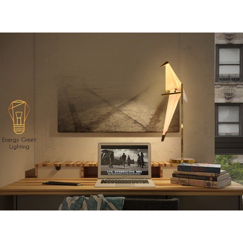 Đèn Cây Đứng Chim Hạc Cao Cấp  Energy Green Lighting DB-C1 - Cao 82cm  - Trang Trí Phòng Khách,Phòng Ngủ,Đọc Sách