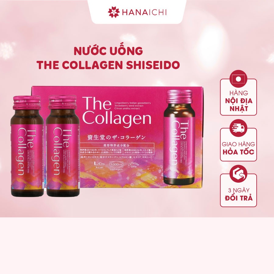 Mẫu mới Date xa Nước uống The Collagen Shiseido Nhật Bản - hộp 10 lọ x 50ml