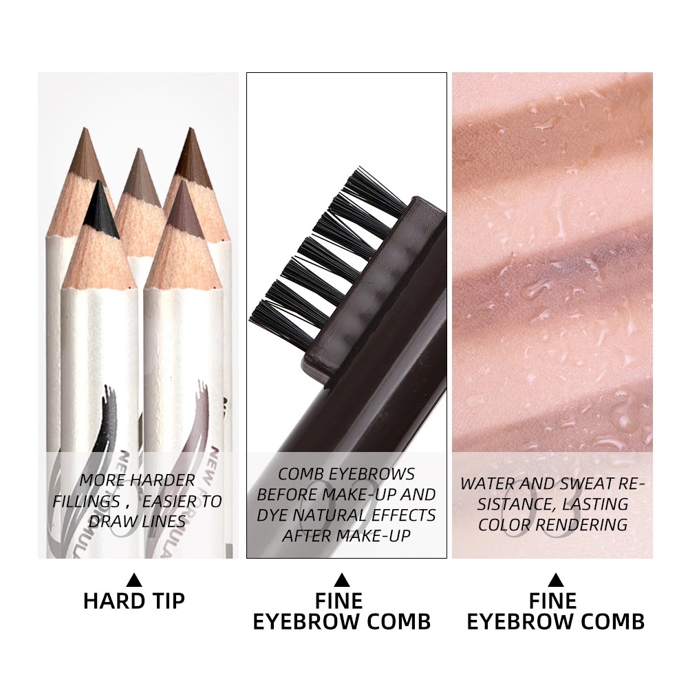 [Hàng mới về] Bút kẻ lông mày 3 màu tùy chọn chống nước tiện dụng