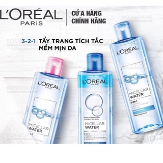 Nước tẩy trang L'Oreal Paris 3-in-1 Micellar Water 400ml - Nước Tẩy Trang Loreal