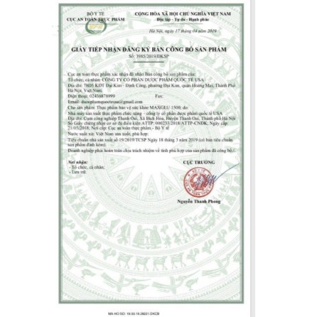 Viên uống MAXGLU 1500 thoái hoá xương khớp, đau lưng, mỏi gối.