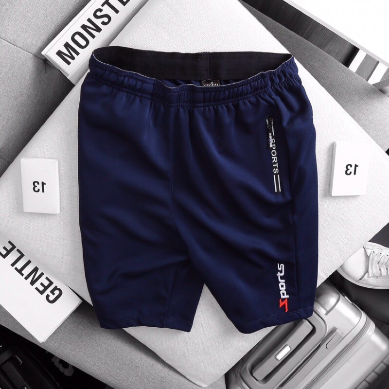 Quần short thun thể thao nam logo thêu Sports cực đẹp QSTD0088