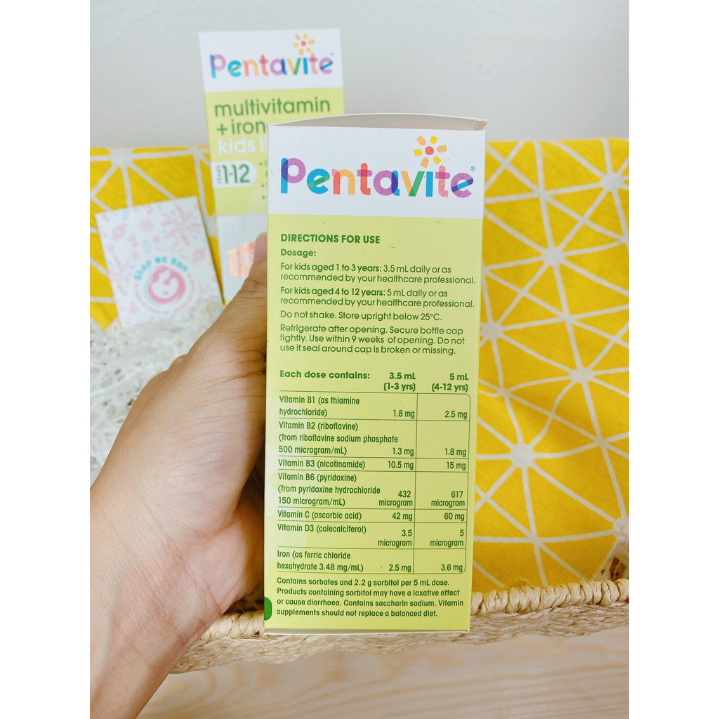 Siro Vitamin Tổng Hợp PENTAVITE Úc cho bé Penta-vite từ 1-12 tuổi - Úc