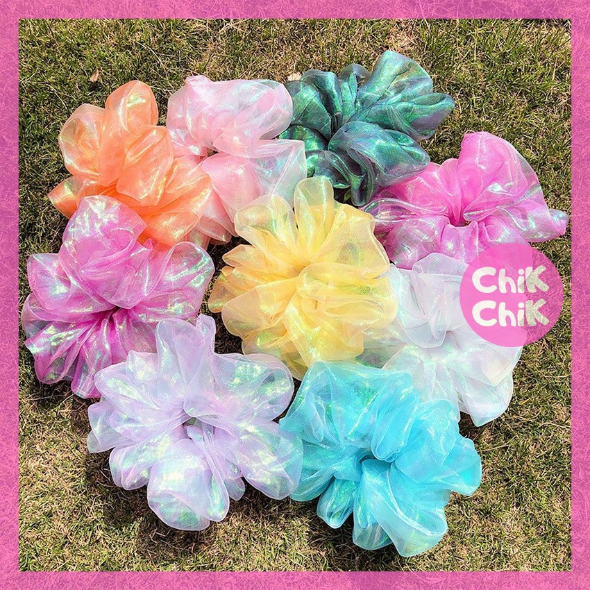 Cột tóc, buộc tóc vải scrunchies siêu hot hit 2020 T024