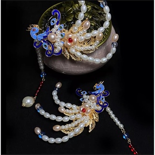 đôi cài tóc hình phượng hoàng cổ trang hanfu