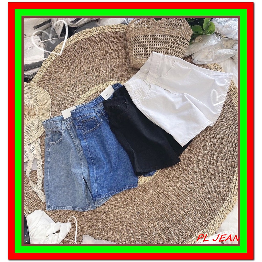 Quần SHORT JEAN NGỐ XUÔN ( dài hơn short, màu: xanh-trắng-đen) siêu đẹp sPL-64