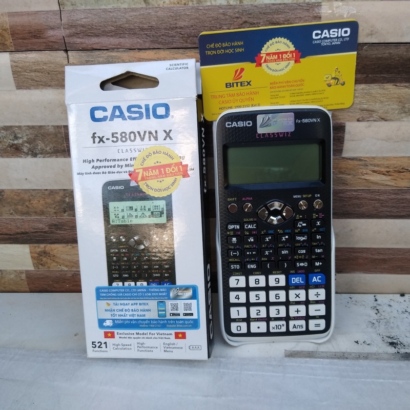 Máy tính Casio FX 570VN Plus –  580VNX Bảo Hành 7 NĂM Chính Hãng nhập khẩu THÁI LAN