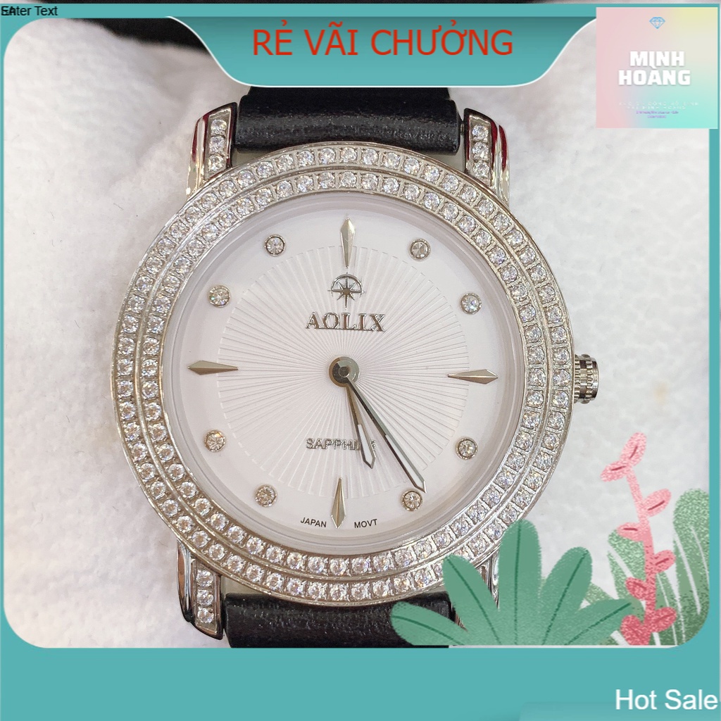 Đồng hồ nữ aOLIX 1031L VÀNH GẮN ĐÁ SAng trọng,full hộp thẻ chính hãng. TẶNG KÈM DÂY kính Sapphire chống xước chống xước