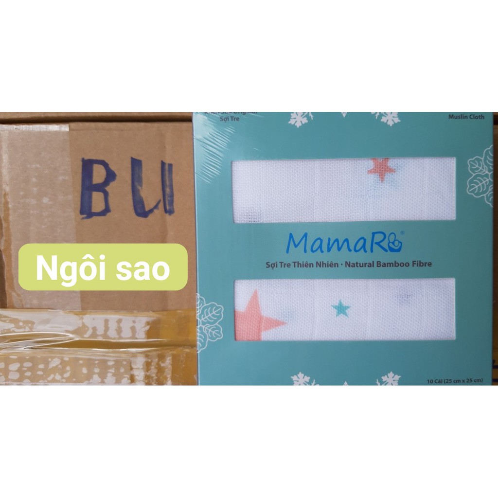 MAMARU. KHĂN SỮA SỢI TRE 25*25 cm