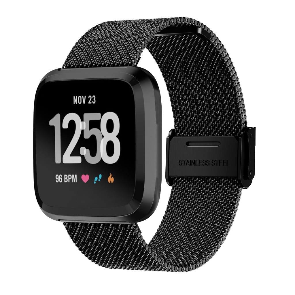 Dây Đeo Inox Dạng Lưới Cho Đồng Hồ Thông Minh Fitbit Versa Lite