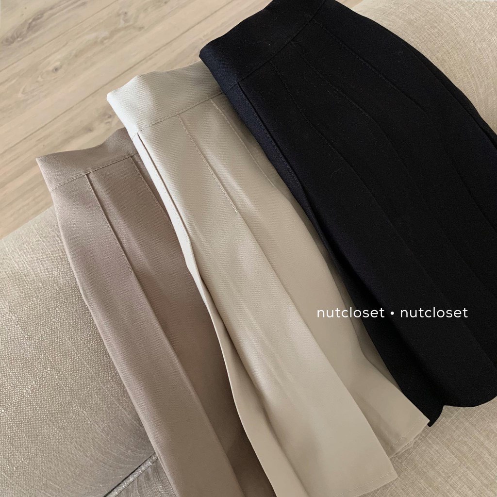 [SẴN/ẢNH THẬT] Chân váy xếp ly màu nâu tây hotrend- Chân váy tennis mặc mùa thu dày dặn