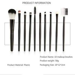 MAANGE 10pcs Makeup Brushes Set Eyebrow Makeup  Powder Foundation Brush