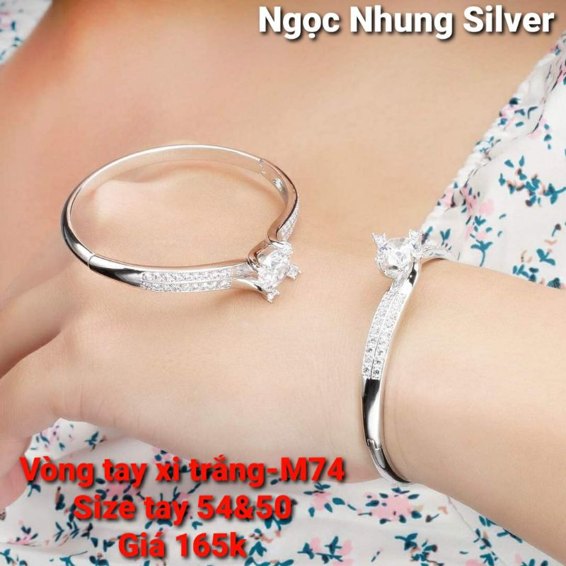 Vòng tay xi trắng-M74