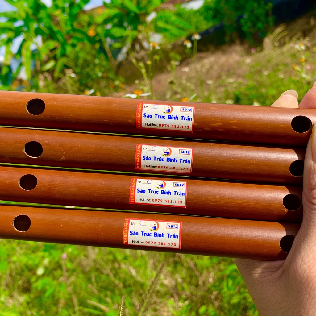 Sáo Nứa Hun Màu Cà Phê Loại Tốt  Loại Tốt - Âm Chuẩn, Hình Thức Đẹp, Khớp Beat.