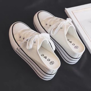 2021  [ Sẵn Hàng] Giầy sục độn đế cao 8cm form gọn tôn dáng