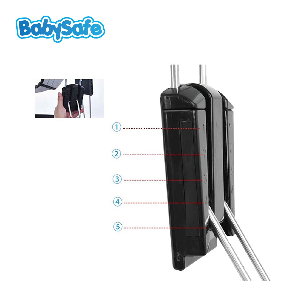 Xe đẩy BabySafe 8 bánh thông minh, gọn nhẹ tiện lợi, dành cho bé từ 6 – 18 Tháng, cam kết bảo hành