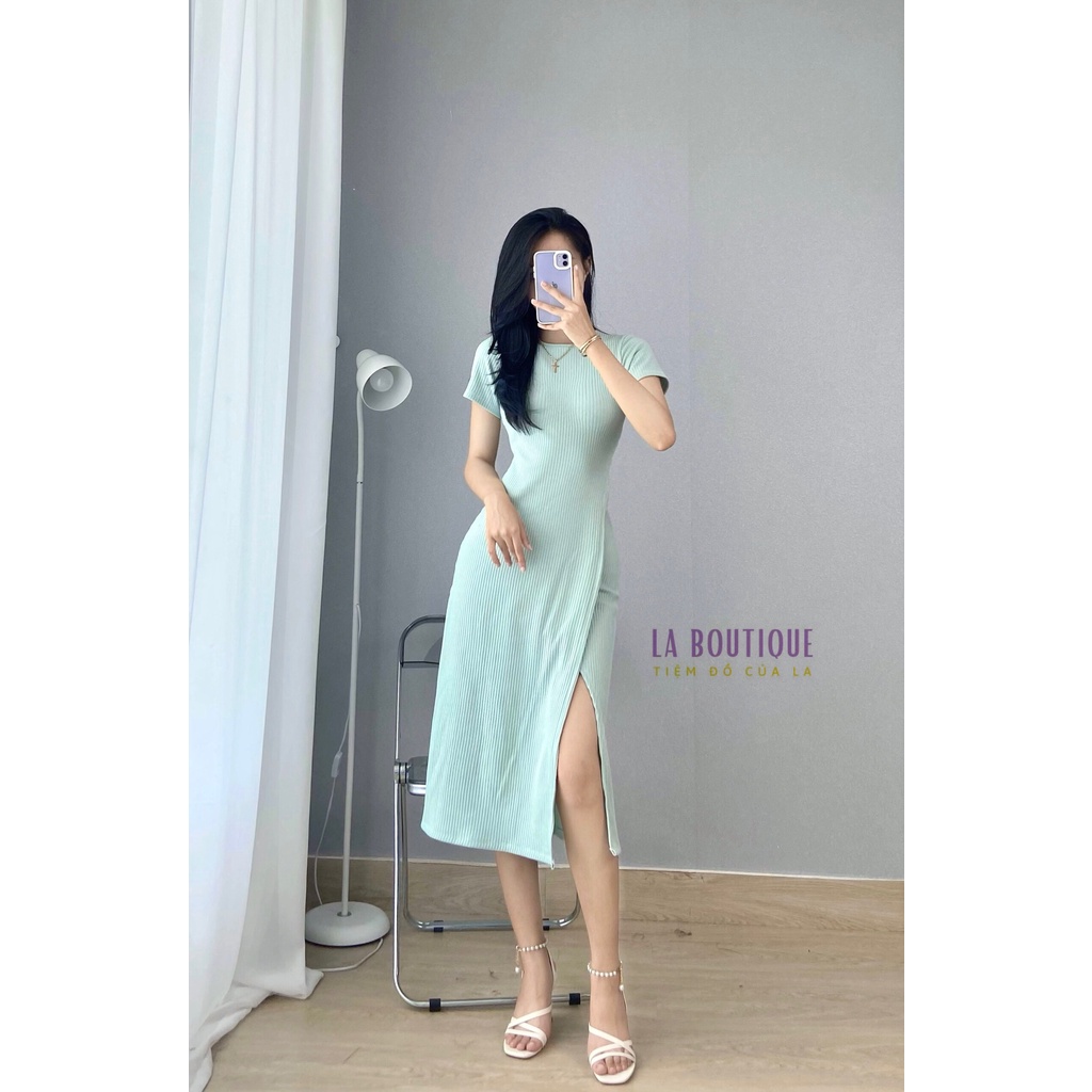 Đầm Vạt Chéo Hở Lưng Dáng Dài Sexy Trendy LA BOUTIQUE