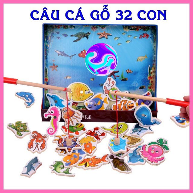 Đồ Chơi Câu Cá Nam Châm 32 Con