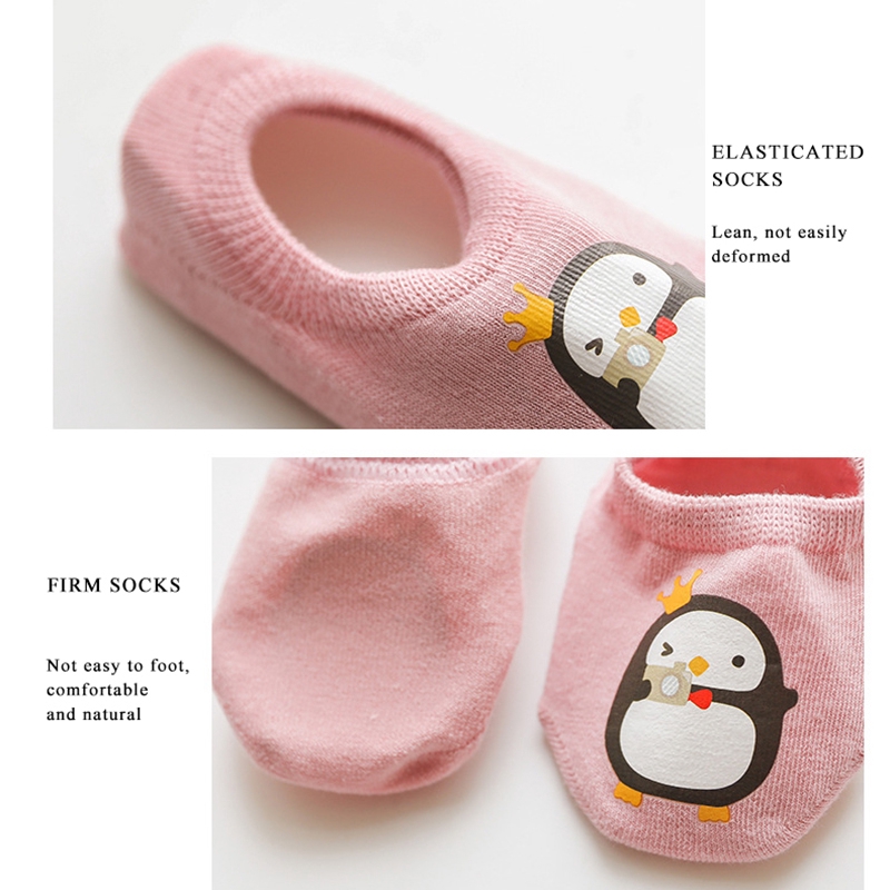 Set 5 Đôi Vớ Cotton Chống Trượt Cho Bé Sơ Sinh