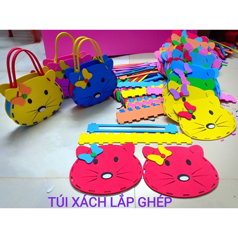 Túi xách, balo lắp ghép - đồ chơi tự tạo mầm non - CĐ BẢN THÂN