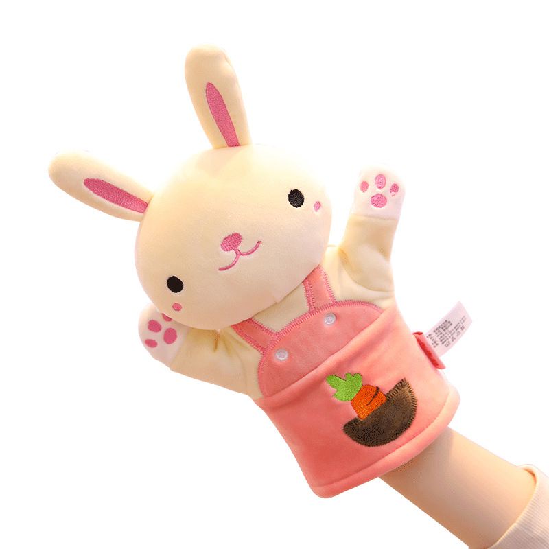 24cm Cute Animal Plush Hand Puppet Elephant Panda Deer Koala Plush Toys Soft Doll For Kids