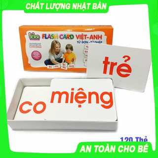 Bộ Thẻ Học Từ Đơn- Từ Ghép Cho Con Học Chữ (120 thẻ)