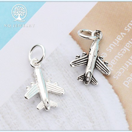 Charm bạc s925 máy bay treo - Charm bạc máy bay treo NQ Jewelry
