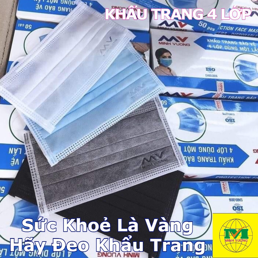 Hộp Khẩu Trang Y Tế 4 Lớp,Hộp 50 Chiếc Tác Dụng Kháng Khuẩn,Lọc Khói Bụi Độc Hại.. | BigBuy360 - bigbuy360.vn