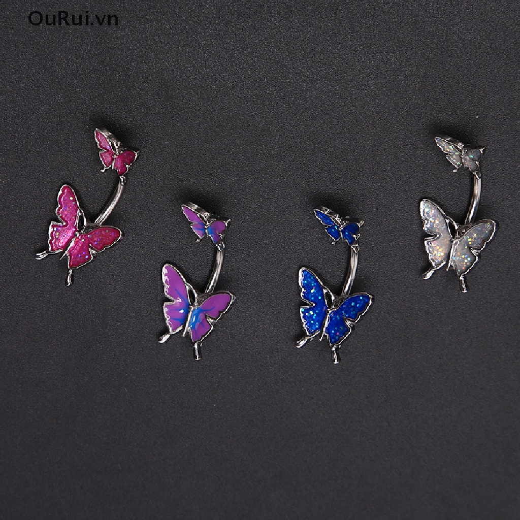 1 Khuyên Rốn Hình Bướm Bằng Thép 316L Chất Lượng Cao