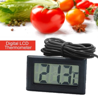 Mini màn hình lcd đồng hồ đo độ ẩm ngăn đông tủ lạnh nhiệt kế đo nhiệt độ độ ẩm băng đầu dò nhúng nhiệt độ