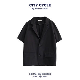 Áo khoác Blazer ngắn tay City Cycle - Áo vest tay lỡ Unisex form rộng Local Brand