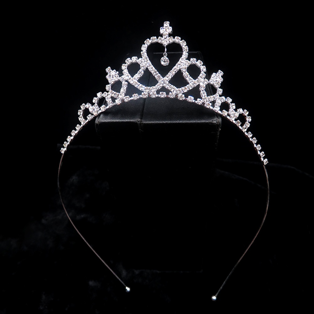 Cài tóc họa tiết vương miện công chúa đính đá sang trọng cho bé gái