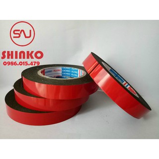 [1 CÂY ]BĂNG KEO XỐP ĐEN MÀNG ĐỎ DÁN NẸP ĐIỆN SHINKO SIÊU DÍNH CHẮC