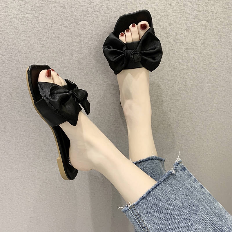 Dép Sandal Đế Mềm Đính Nơ Thời Trang Xinh Xắn