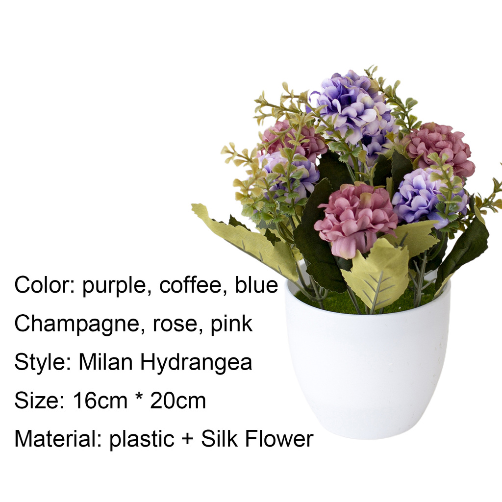 Chậu hoa giả bằng nhựa để bàn trang trí