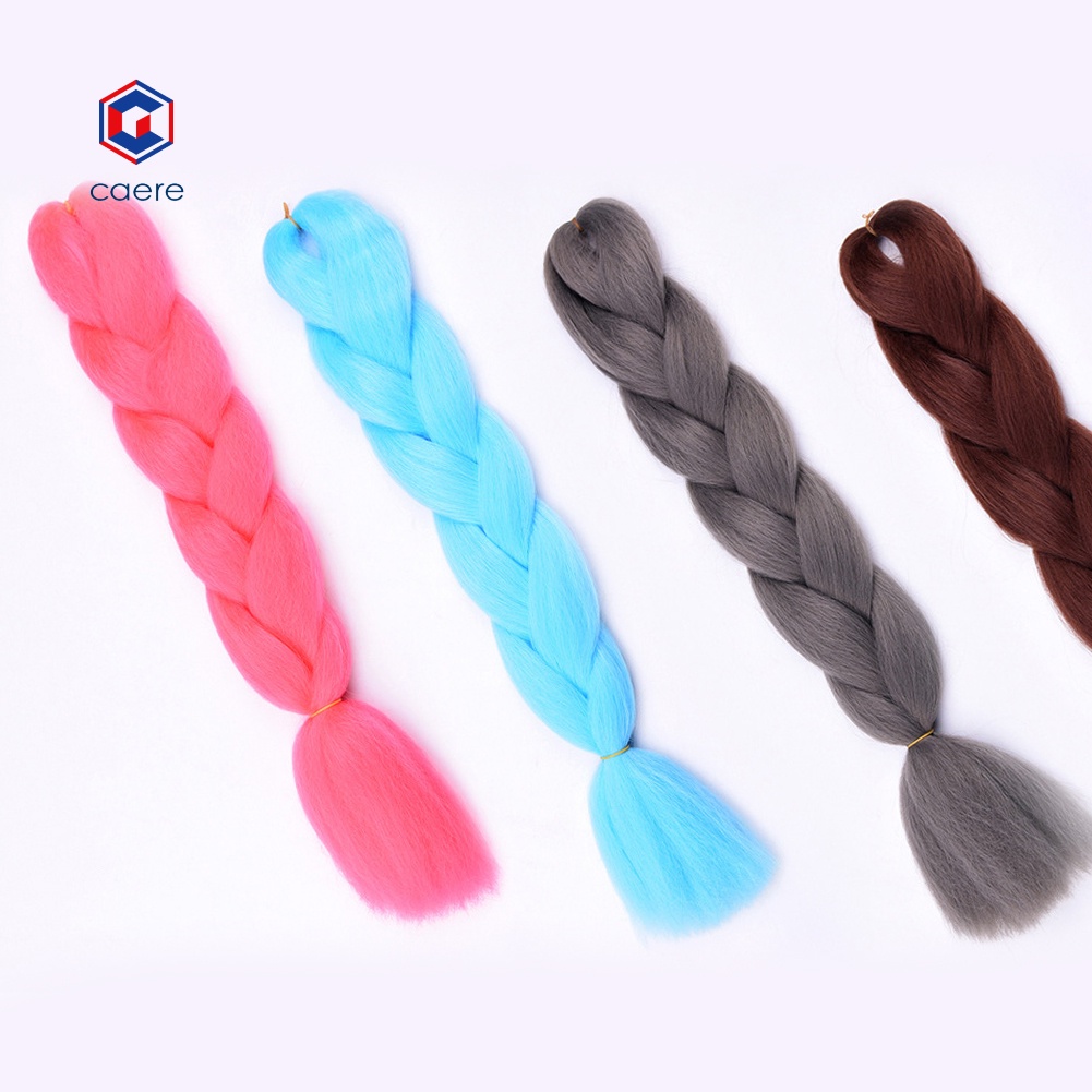Caere_Women Jumbo Crochet Braiding Ombre Color Synthetic Kanekalon Hair Extensions