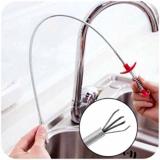 Dây. thông tắc cống lò xo( có đầu gắp rách)