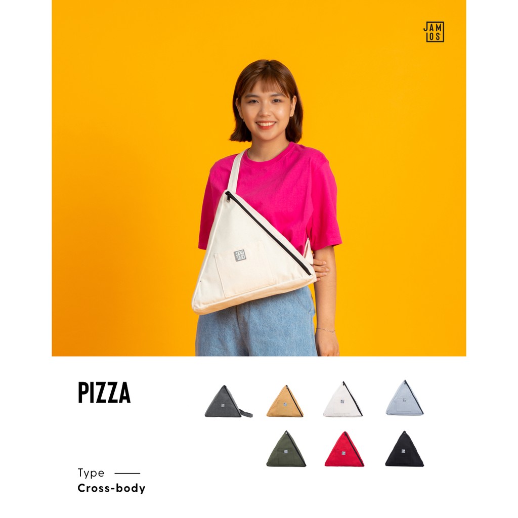 Túi đeo chéo thời trang vải canvas hình tam giác Pizza Jamlos | BigBuy360 - bigbuy360.vn